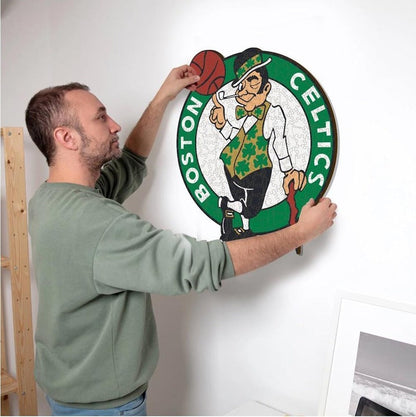 LIMITED EDITION - NEW CUSTOMIZED NBA03 BC BOSTON CELTICS WOODEN PUZZLE