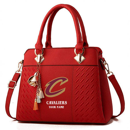 LIMITED EDITION - NEW CUSTOMIZED NBA02 CC CLEVELAND CAVALIERS WOMEN'S HANDBAGS MULTICOLOR