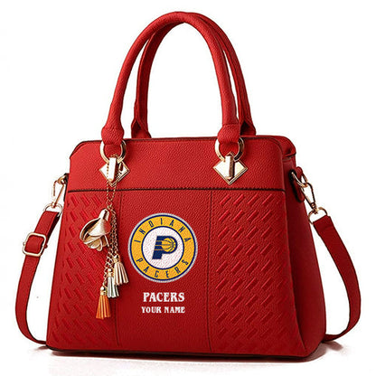 LIMITED EDITION - NEW CUSTOMIZED NBA06 IP INDIANA PACERS WOMEN'S HANDBAGS MULTICOLOR