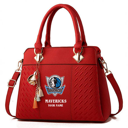 LIMITED EDITION - NEW CUSTOMIZED NBA18 DM DALLAS MAVERICKS WOMEN'S HANDBAGS MULTICOLOR