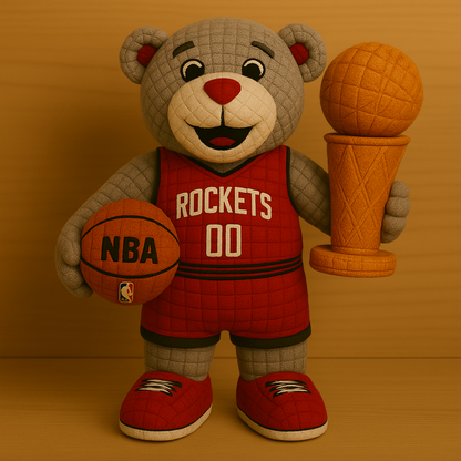 Limited Edition - NBA 07 HR Houston Rockets Handmade Crochet