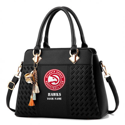 LIMITED EDITION - NEW CUSTOMIZED NBA17 AH ATLANTA HAWKS WOMENS HANDBAGS MULTICOLOR