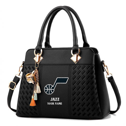 LIMITED EDITION - NEW CUSTOMIZED NBA29 UJ UTAH JAZZ WOMEN'S HANDBAGS MULTICOLOR
