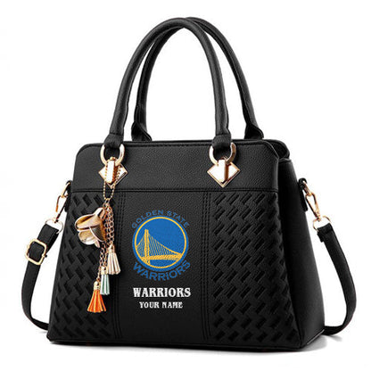 LIMITED EDITION - NEW CUSTOMIZED NBA12 GS GOLDEN STATE WARRIORS WOMEN'S HANDBAGS MULTICOLOR