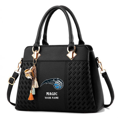 LIMITED EDITION - NEW CUSTOMIZED NBA15 OM ORLANDO MAGIC WOMEN'S HANDBAGS MULTICOLOR