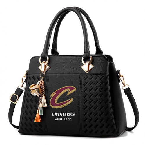 LIMITED EDITION - NEW CUSTOMIZED NBA02 CC CLEVELAND CAVALIERS WOMEN'S HANDBAGS MULTICOLOR