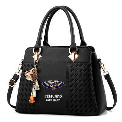 LIMITED EDITION - NEW CUSTOMIZED NBA30 NO NEW ORLEANS PELICANS WOMEN'S HANDBAGS MULTICOLOR