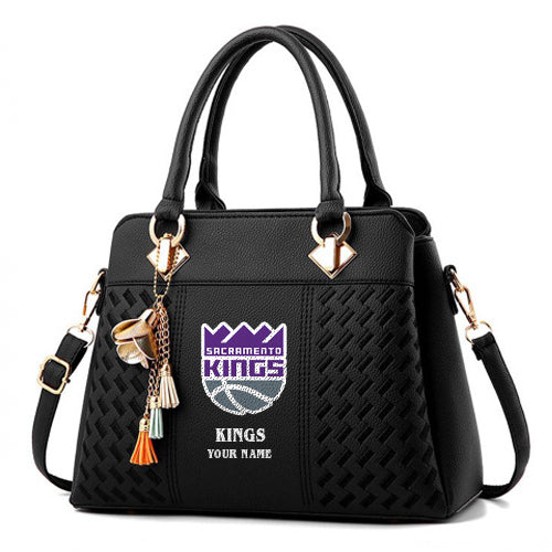 LIMITED EDITION - NEW CUSTOMIZED NBA16 SK SACRAMENTO KINGS WOMEN'S HANDBAGS MULTICOLOR