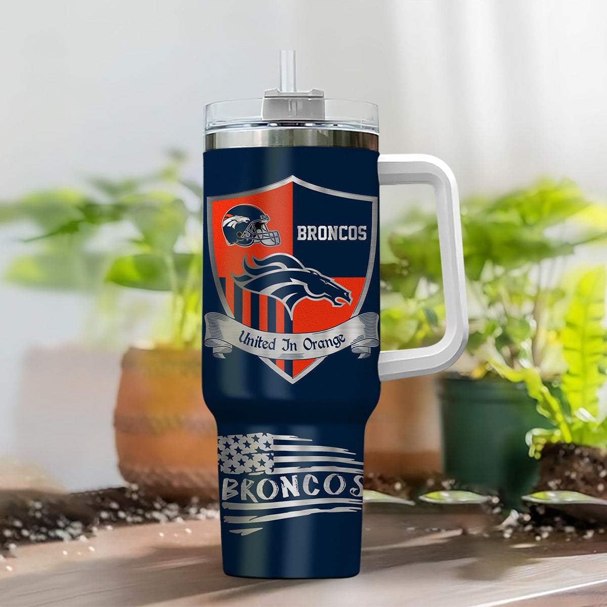 LIMITED EDITION - NEW CUSTOMIZED NFL13 DVB DENVER BRONCOS 40 OZ TUMBLER