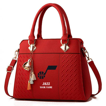 LIMITED EDITION - NEW CUSTOMIZED NBA29 UJ UTAH JAZZ WOMEN'S HANDBAGS MULTICOLOR