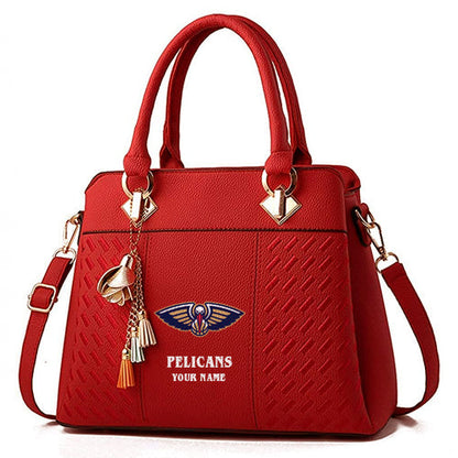 LIMITED EDITION - NEW CUSTOMIZED NBA30 NO NEW ORLEANS PELICANS WOMEN'S HANDBAGS MULTICOLOR