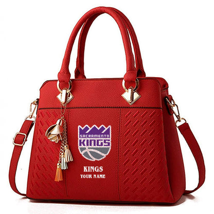 LIMITED EDITION - NEW CUSTOMIZED NBA16 SK SACRAMENTO KINGS WOMEN'S HANDBAGS MULTICOLOR