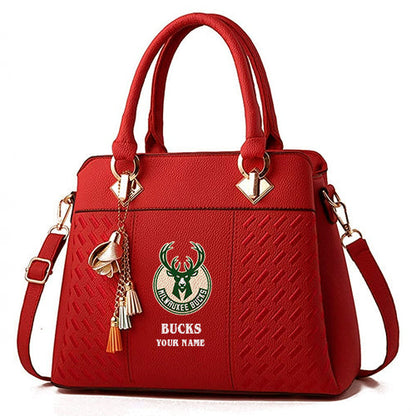 LIMITED EDITION - NEW CUSTOMIZED NBA11 MB MILWAUKEE BUCKS WOMEN'S HANDBAGS MULTICOLOR