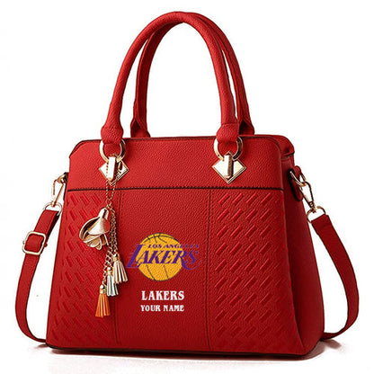 LIMITED EDITION - NEW CUSTOMIZED NBA09 LL LOS ANGELES LAKERS WOMEN'S HANDBAGS MULTICOLOR