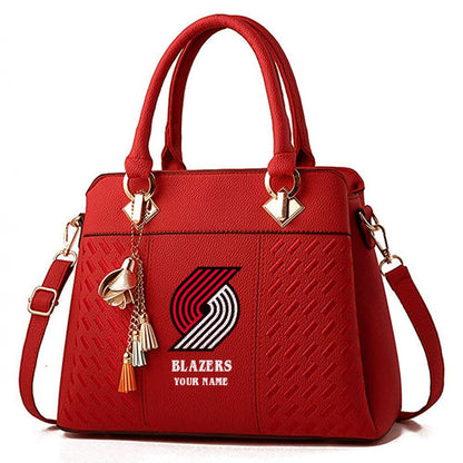 LIMITED EDITION - NEW CUSTOMIZED NBA22 PT PORTLAND TRAIL BLAZERS WOMEN'S HANDBAGS MULTICOLOR