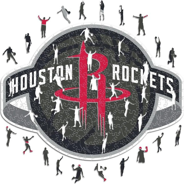 LIMITED EDITION - NEW CUSTOMIZED NBA07 HR HOUSTON ROCKETS WOODEN PUZZLE