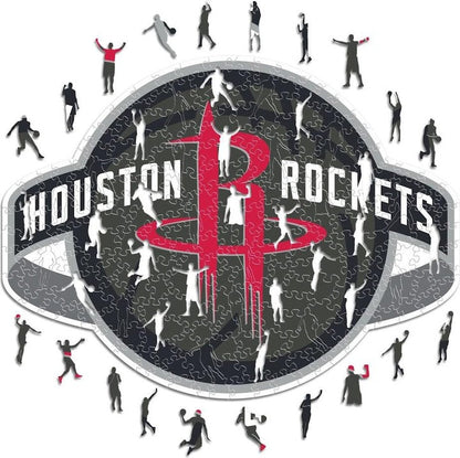 LIMITED EDITION - NEW CUSTOMIZED NBA07 HR HOUSTON ROCKETS WOODEN PUZZLE