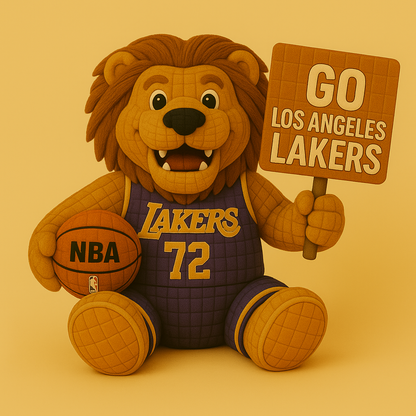 Limited Edition - NBA 09 LAL Los Angeles Lakers Handmade Crochet