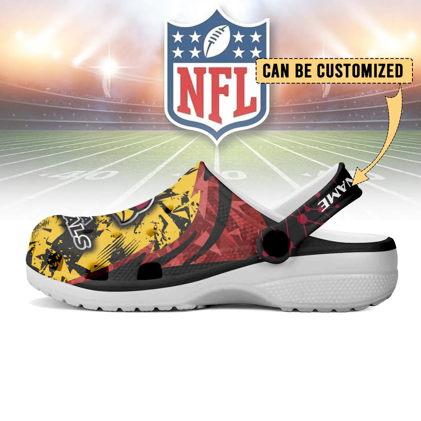LIMITED EDITION - NEW CUSTOMIZED NFL20 ARC ARIZONA CARDINALS CLOGS SHOES