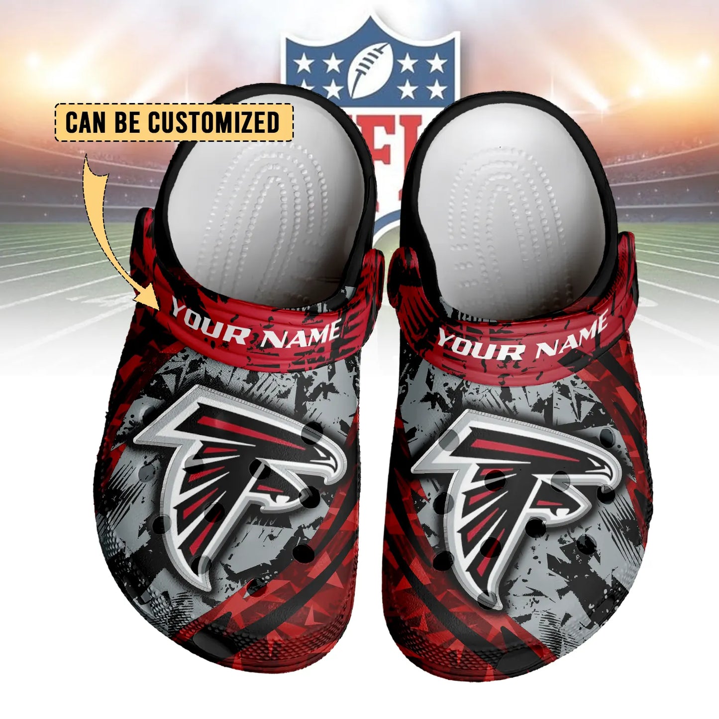 LIMITED EDITION - NEW CUSTOMIZED NFL18 ATF ATLANTA FALCONS CLOGS SHOES
