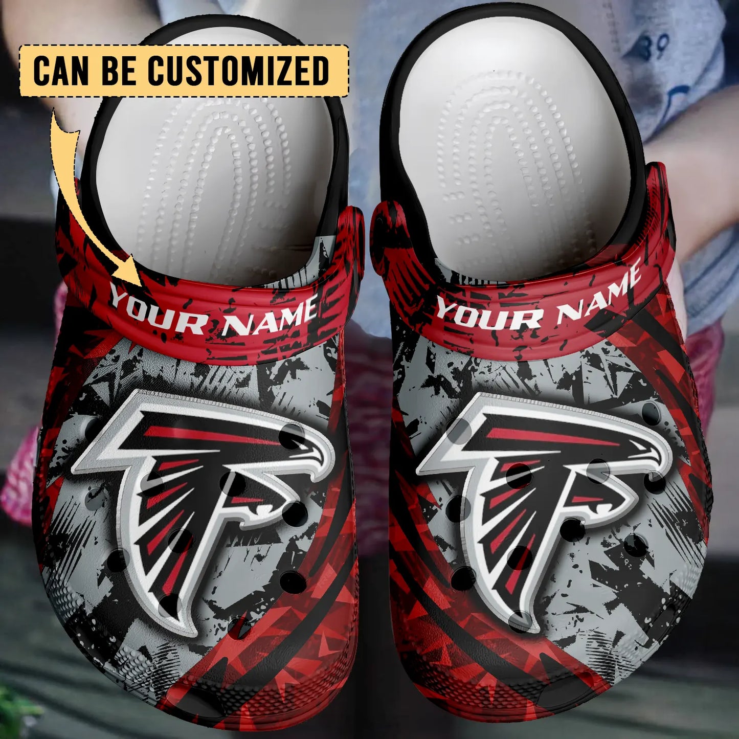 LIMITED EDITION - NEW CUSTOMIZED NFL18 ATF ATLANTA FALCONS CLOGS SHOES