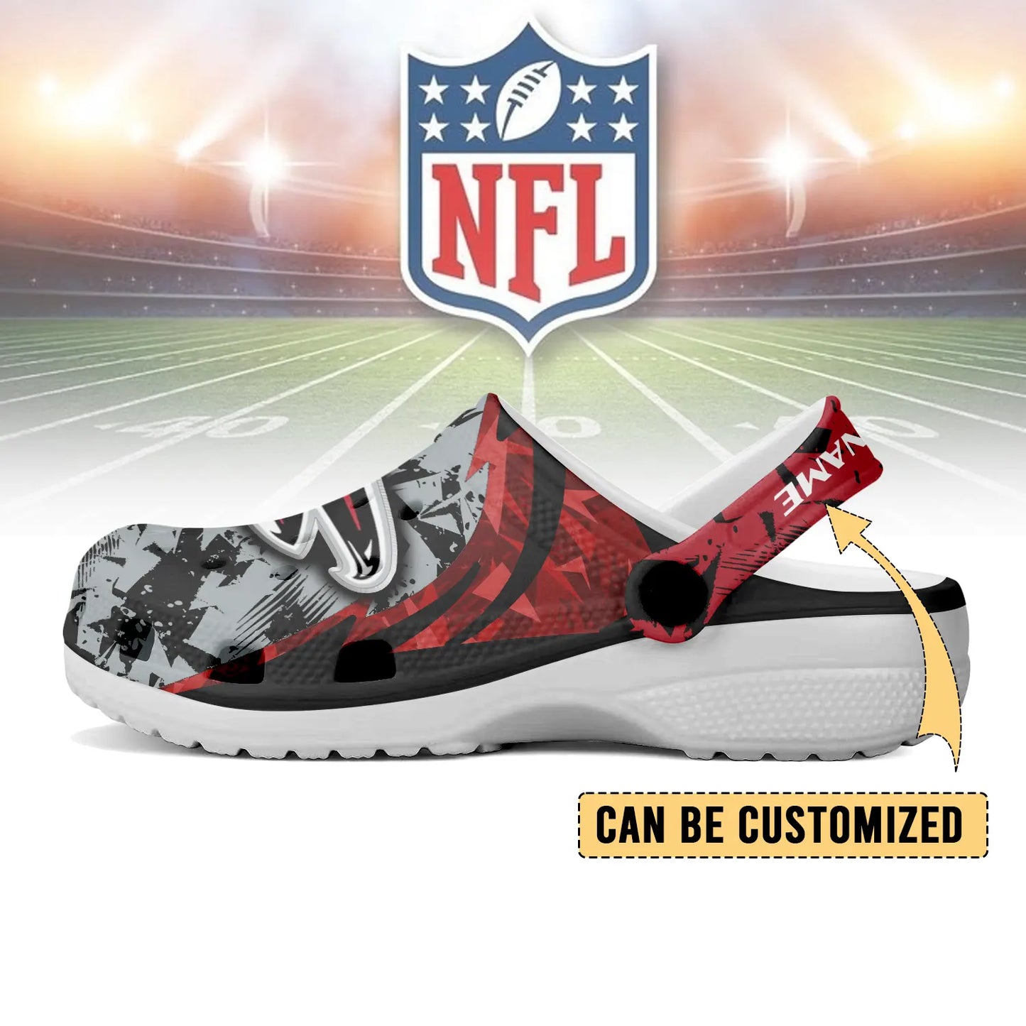 LIMITED EDITION - NEW CUSTOMIZED NFL18 ATF ATLANTA FALCONS CLOGS SHOES