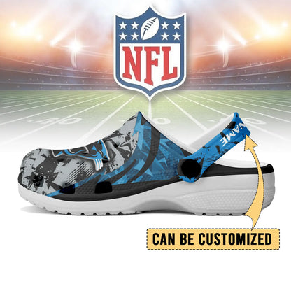 LIMITED EDITION - NEW CUSTOMIZED NFL23 CLP CAROLINA PANTHERS CLOGS SHOES