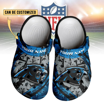 LIMITED EDITION - NEW CUSTOMIZED NFL23 CLP CAROLINA PANTHERS CLOGS SHOES