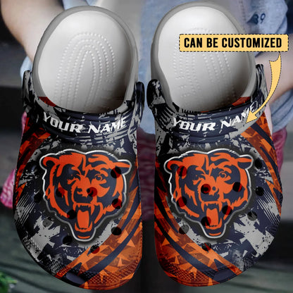 LIMITED EDITION - NEW CUSTOMIZED NFL26 CCB CHICAGO BEARS CLOGS SHOES