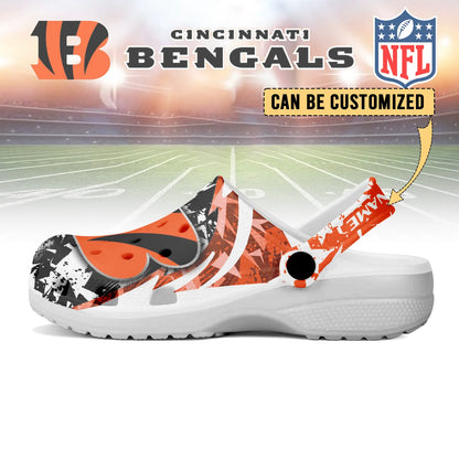 LIMITED EDITION - NEW CUSTOMIZED NFL16 CCB CINCINNATI BENGALS CLOGS SHOES