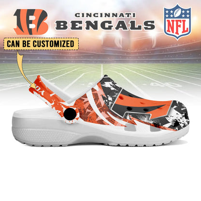 LIMITED EDITION - NEW CUSTOMIZED NFL16 CCB CINCINNATI BENGALS CLOGS SHOES