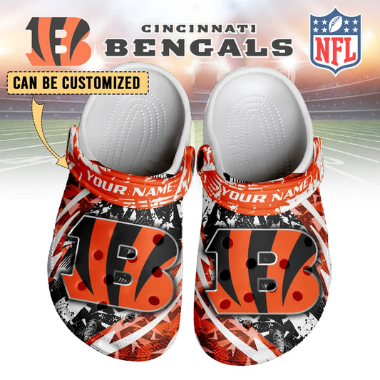 LIMITED EDITION - NEW CUSTOMIZED NFL16 CCB CINCINNATI BENGALS CLOGS SHOES