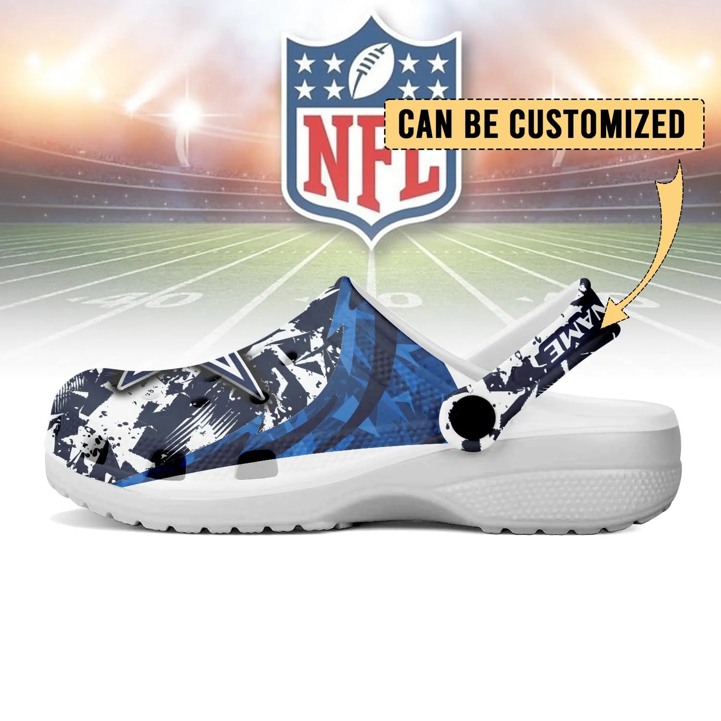 LIMITED EDITION - NEW CUSTOMIZED NFL21 DCB DALLAS COWBOYS CLOGS SHOES