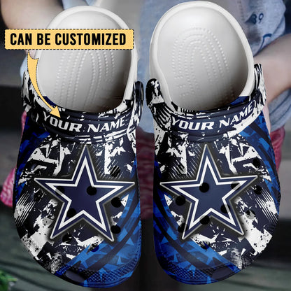 LIMITED EDITION - NEW CUSTOMIZED NFL21 DCB DALLAS COWBOYS CLOGS SHOES