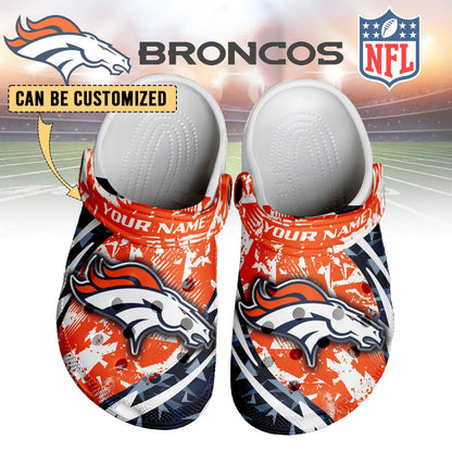 LIMITED EDITION - NEW CUSTOMIZED NFL13 DVB DENVER BRONCOS CLOGS SHOES