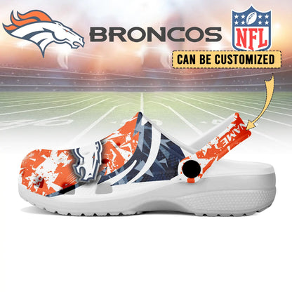 LIMITED EDITION - NEW CUSTOMIZED NFL13 DVB DENVER BRONCOS CLOGS SHOES