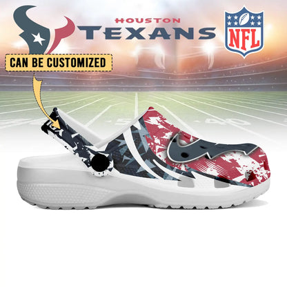 LIMITED EDITION - NEW CUSTOMIZED NFL15 HTT HOUSTON TEXANS CLOGS SHOES