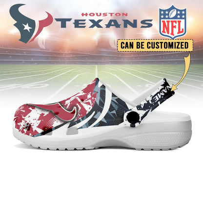 LIMITED EDITION - NEW CUSTOMIZED NFL15 HTT HOUSTON TEXANS CLOGS SHOES