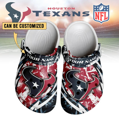 LIMITED EDITION - NEW CUSTOMIZED NFL15 HTT HOUSTON TEXANS CLOGS SHOES