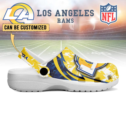 LIMITED EDITION - NEW CUSTOMIZED NFL22 LAR LOS ANGELES RAMS CLOGS SHOES