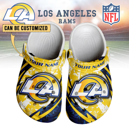 LIMITED EDITION - NEW CUSTOMIZED NFL22 LAR LOS ANGELES RAMS CLOGS SHOES