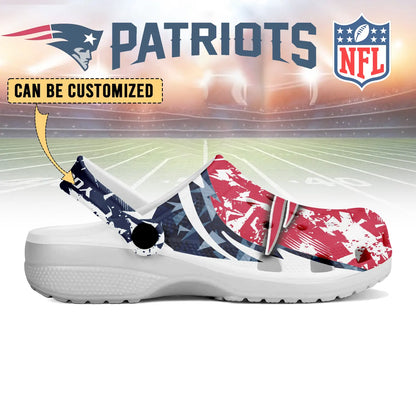 LIMITED EDITION - NEW CUSTOMIZED NFL27 NEP NEW ENGLAND PATRIOTS CLOGS SHOES