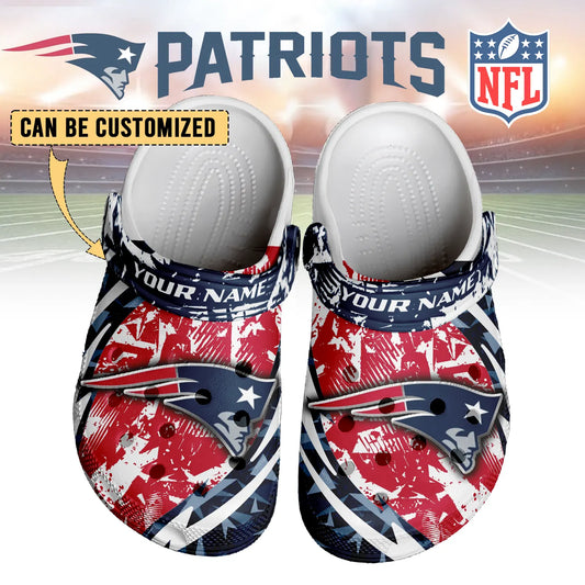 LIMITED EDITION - NEW CUSTOMIZED NFL27 NEP NEW ENGLAND PATRIOTS CLOGS SHOES