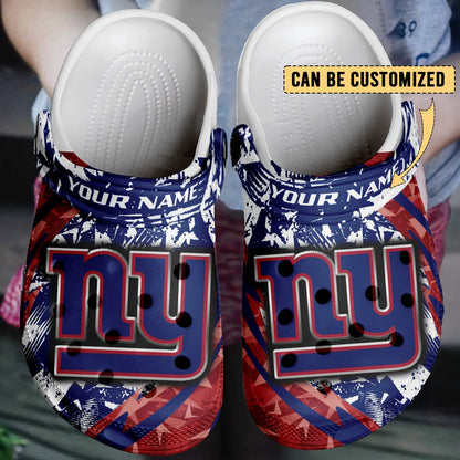 LIMITED EDITION - NEW CUSTOMIZED NFL32 NYG NEW YORK GIANTS CLOGS SHOES