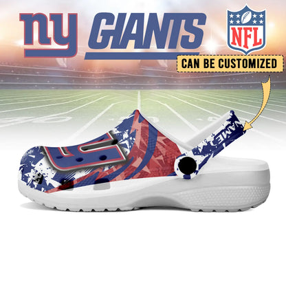 LIMITED EDITION - NEW CUSTOMIZED NFL32 NYG NEW YORK GIANTS CLOGS SHOES