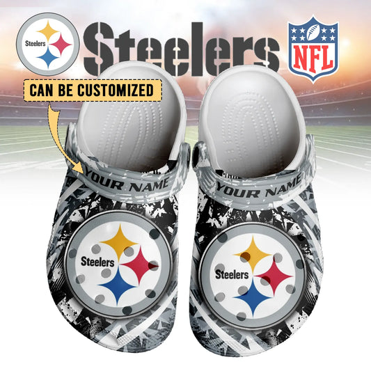 LIMITED EDITION - NEW CUSTOMIZED NFL14 PSB PITTSBURGH STEELERS CLOGS SHOES