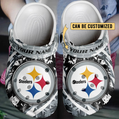 LIMITED EDITION - NEW CUSTOMIZED NFL14 PSB PITTSBURGH STEELERS CLOGS SHOES