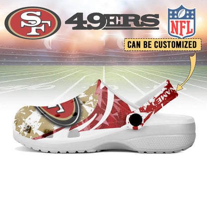 LIMITED EDITION - NEW CUSTOMIZED NFL11 SF49 SAN FRANCISCO 49ERS CLOGS SHOES