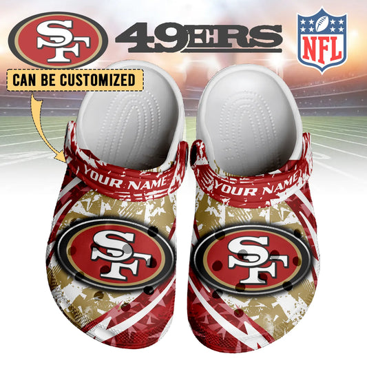 LIMITED EDITION - NEW CUSTOMIZED NFL11 SF49 SAN FRANCISCO 49ERS CLOGS SHOES