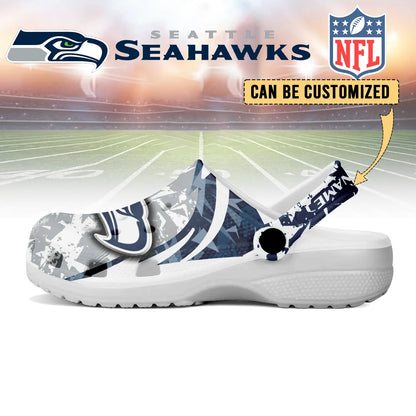 LIMITED EDITION - NEW CUSTOMIZED NFL06 SSH SEATTLE SEAHAWKS CLOGS SHOES